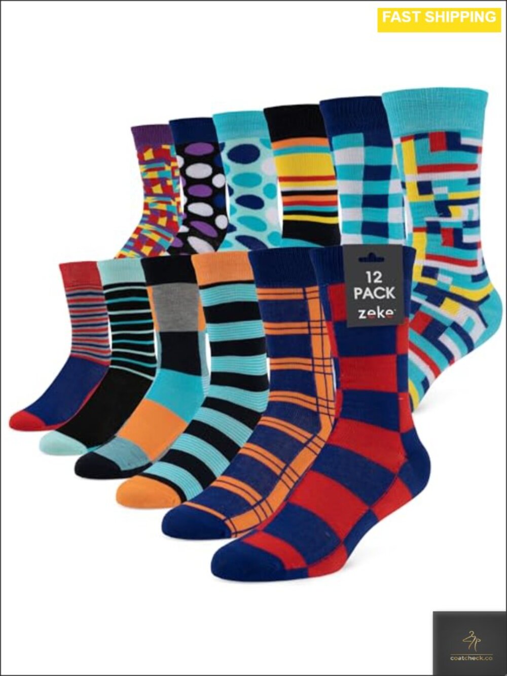 Funny Patterned Dress Socks Polyester Spandex Crew Calf Men Novelty Gift